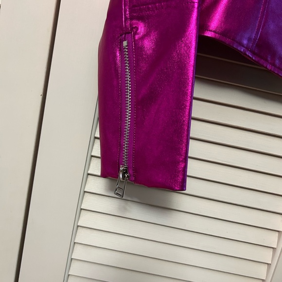 7 For All Mankind Metallic Pink Jacket - Picture 7 of 16